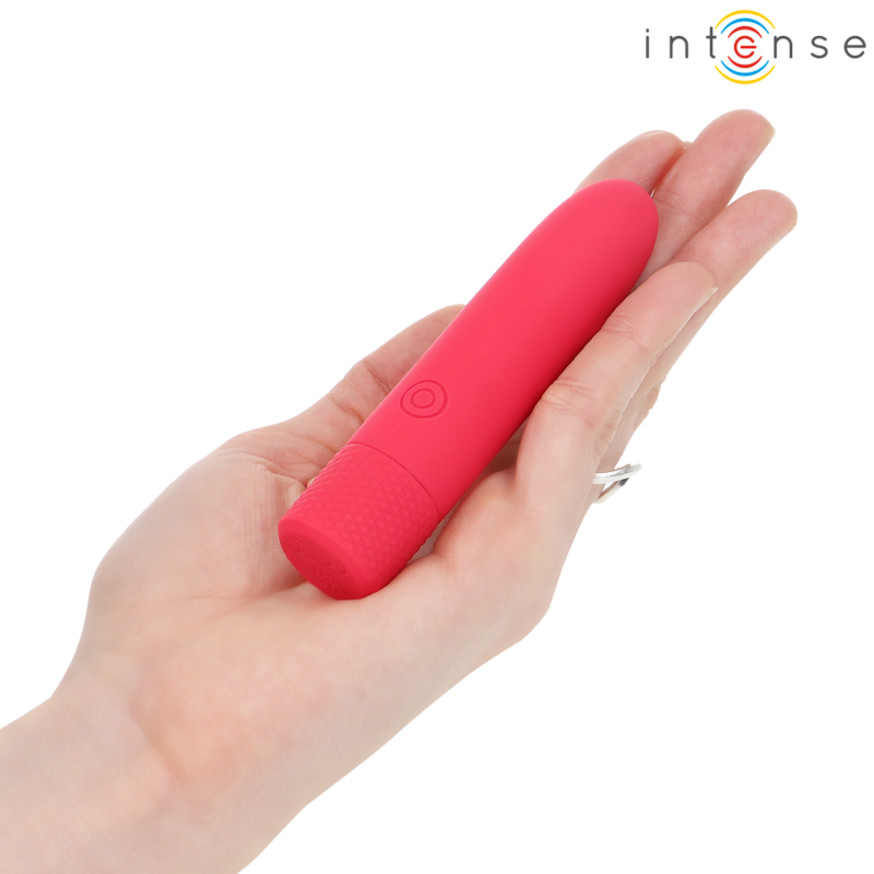 INTENSE - SYMONE USB OPLAADBARE VIBRATIEBOL 8 VIBRATIES ROOD 10 X 2,2 CM