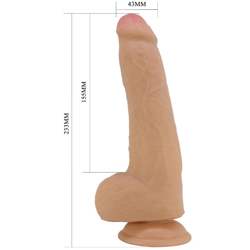 PRETTY LOVE - DRACO REALISTISCHE DILDO 23 CM NATUURLIJK