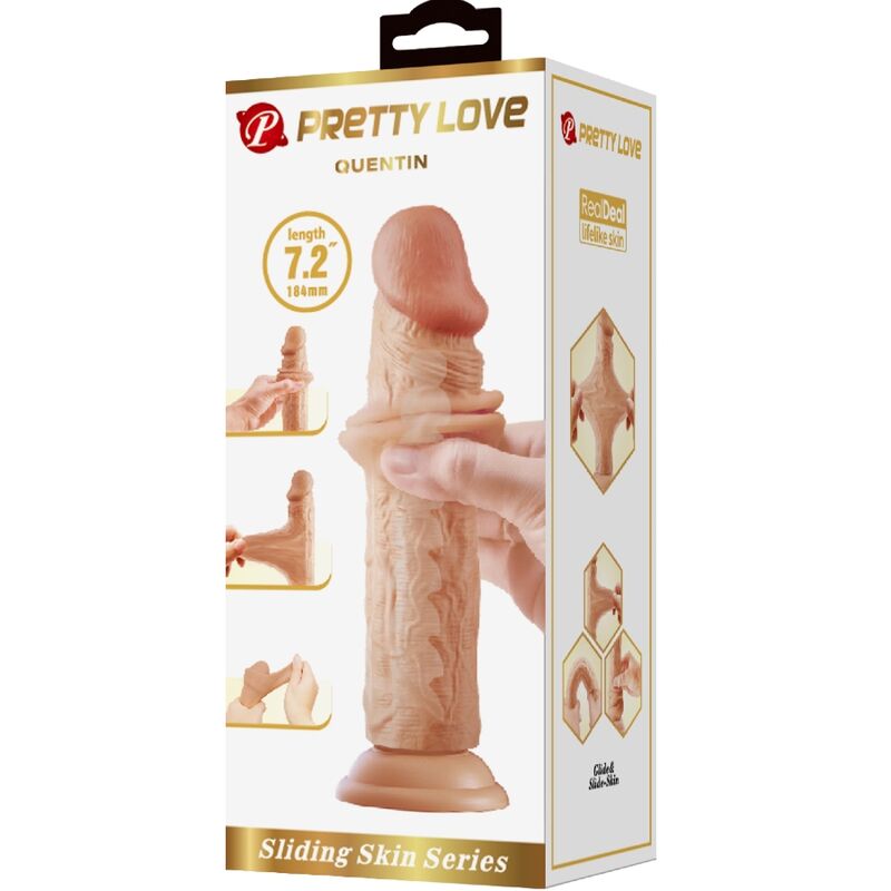 PRETTY LOVE - QUENTIN REALISTISCHE DILDO 18 CM NATUURLIJK