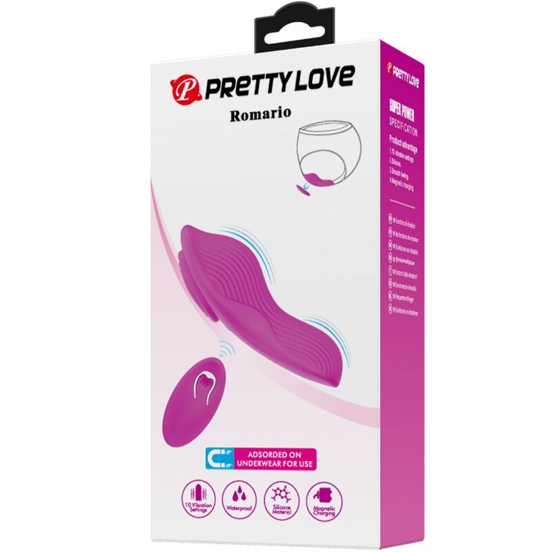 PRETTY LOVE - ROMARIO LAY-ON CLITORALE STIMULATOR AFSTANDSBEDIENING ROZE