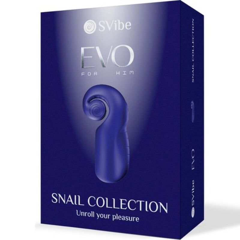 SNAIL VIBE - EVO VOOR HEM MANNELIJKE MASTURBATOR SLIDE NROLL DONKERBLAUW