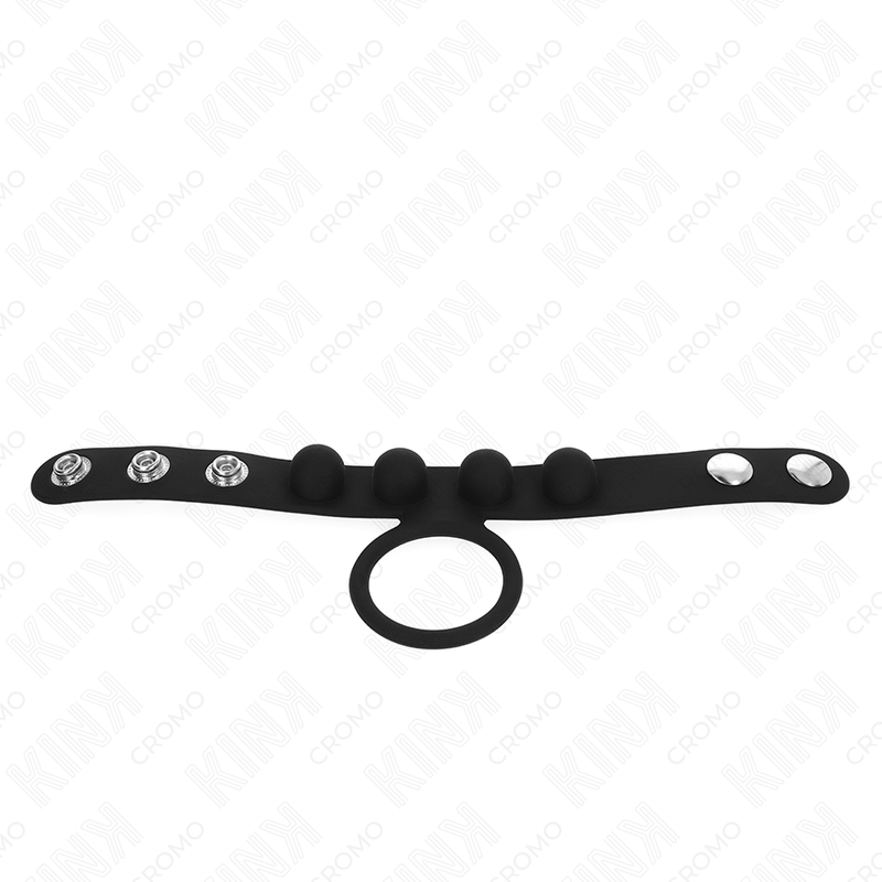 KINK - LEDEREN PENISRING 3,5 CM MET KLIKSLUITING 23 X 2 CM