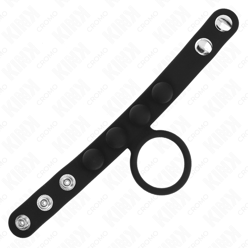 KINK - LEDEREN PENISRING 3,5 CM MET KLIKSLUITING 23 X 2 CM