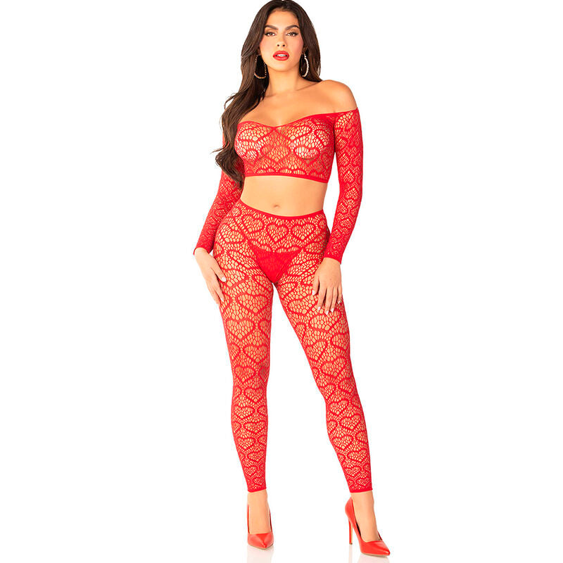 LEG AVENUE - CROP TOP + RODE PANTY ONE SIZE