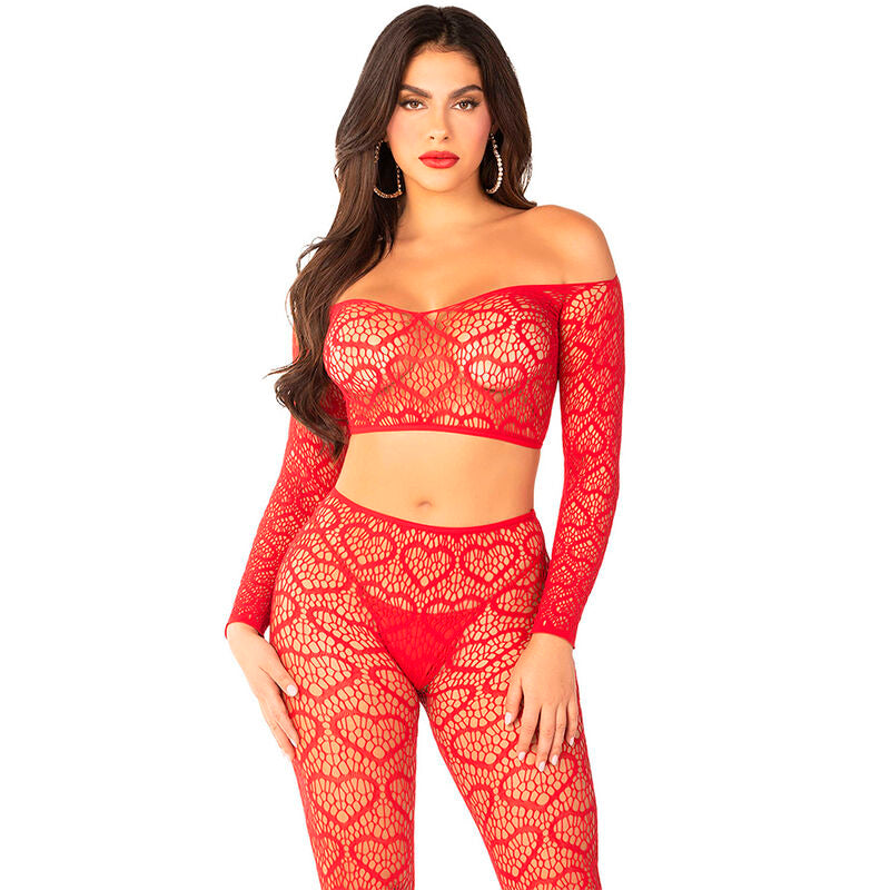 LEG AVENUE - CROP TOP + RODE PANTY ONE SIZE