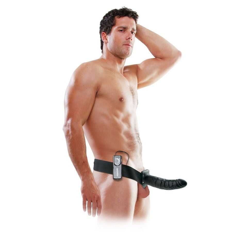 FETISH FANTASY SERIE - HOL TRILLEND HARNAS 19 CM ZWART