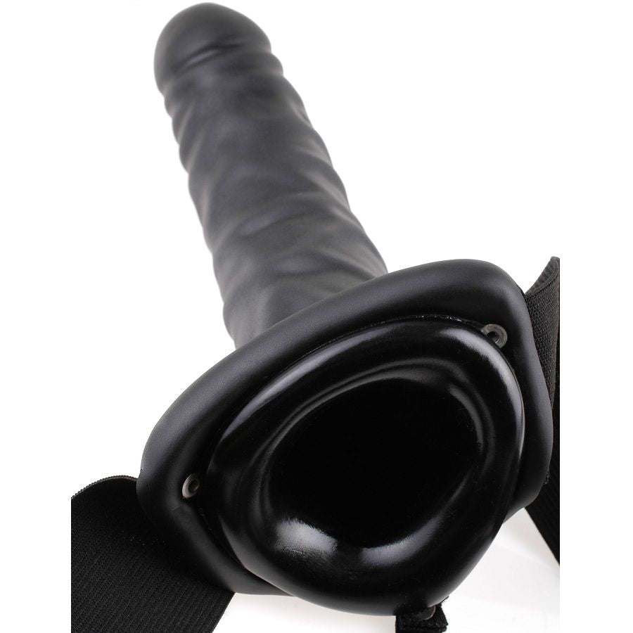 FETISH FANTASY SERIE - HOL TRILLEND HARNAS 19 CM ZWART