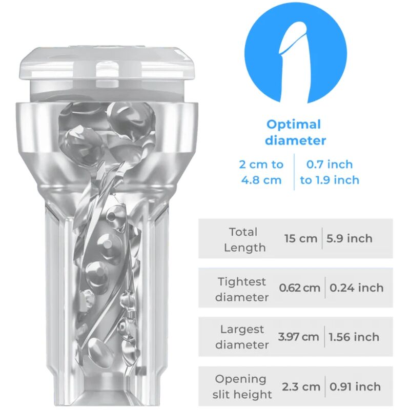 KIIROO - FEEL POCKET STROKER CRYSTAL VAN KIIROO TRANSPARANT
