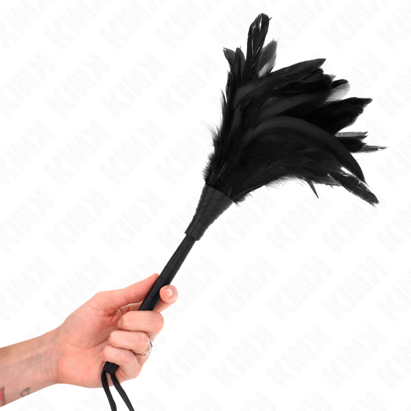KINK - KIPPENVEREN OM TE KIETELEN IN DE VORM VAN EEN ZWARTE VROUWESHOORN 36 CM