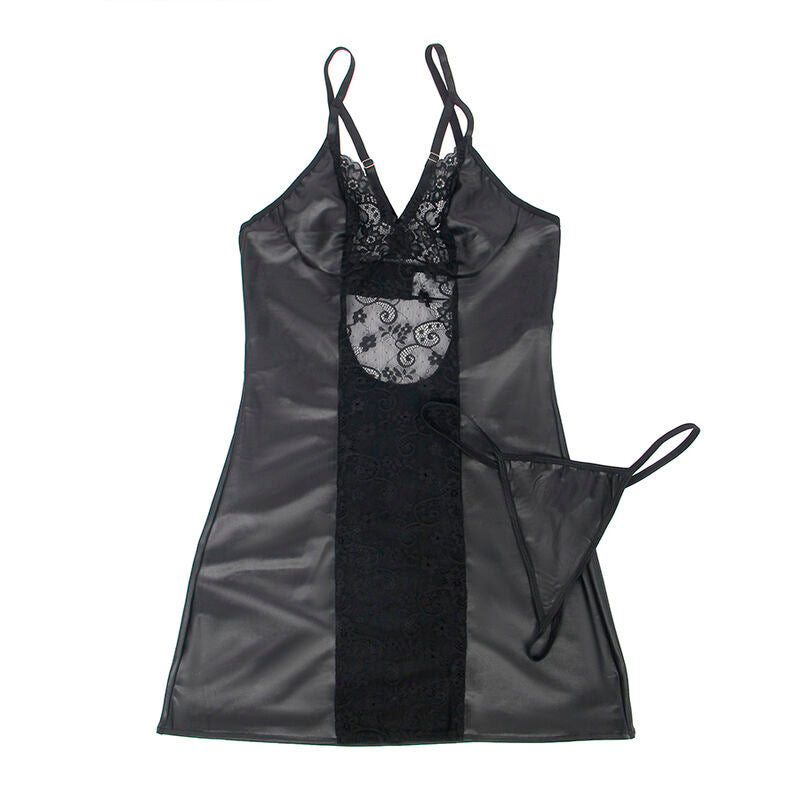 SUBBLIME - 954178 JURK + ZWARTE LEDEREN TRUI L/XL