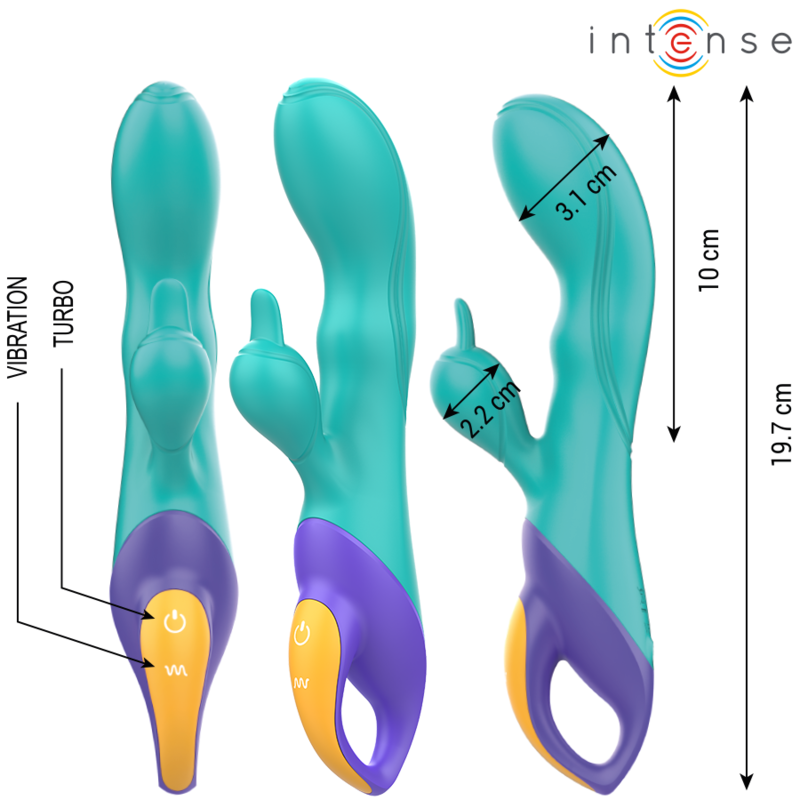 INTENSE - FRED VIBRADOR RECARGABLE RABBIT AZUL