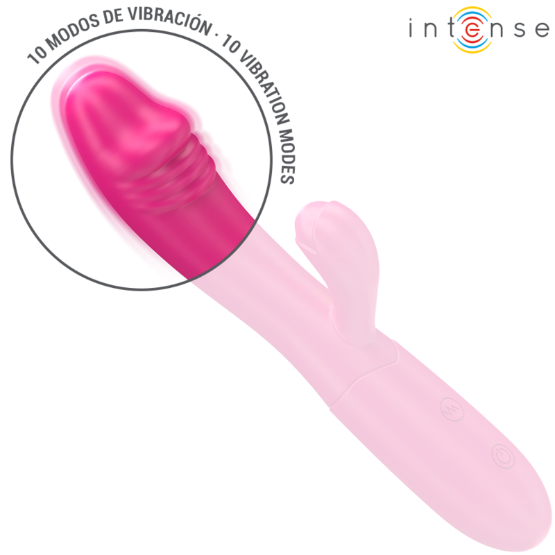 INTENSE - IVY FLEXIBELE VIBRATOR 10 VIBRATIES MET STIMULERENDE ROZE TONG