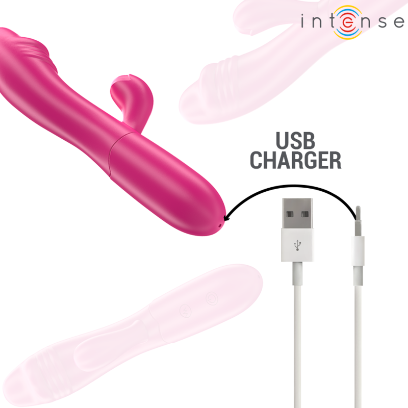 INTENSE - IVY FLEXIBELE VIBRATOR 10 VIBRATIES MET STIMULERENDE ROZE TONG