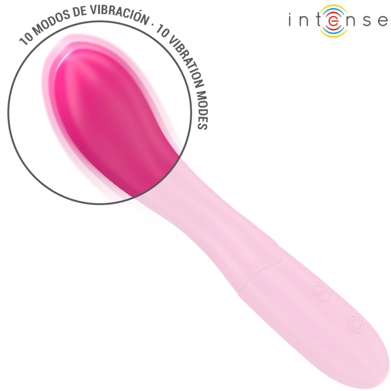 INTENSE - LISETTE VIBRATOR 19 CM FLEXIBEL 10 VIBRATIES ROZE
