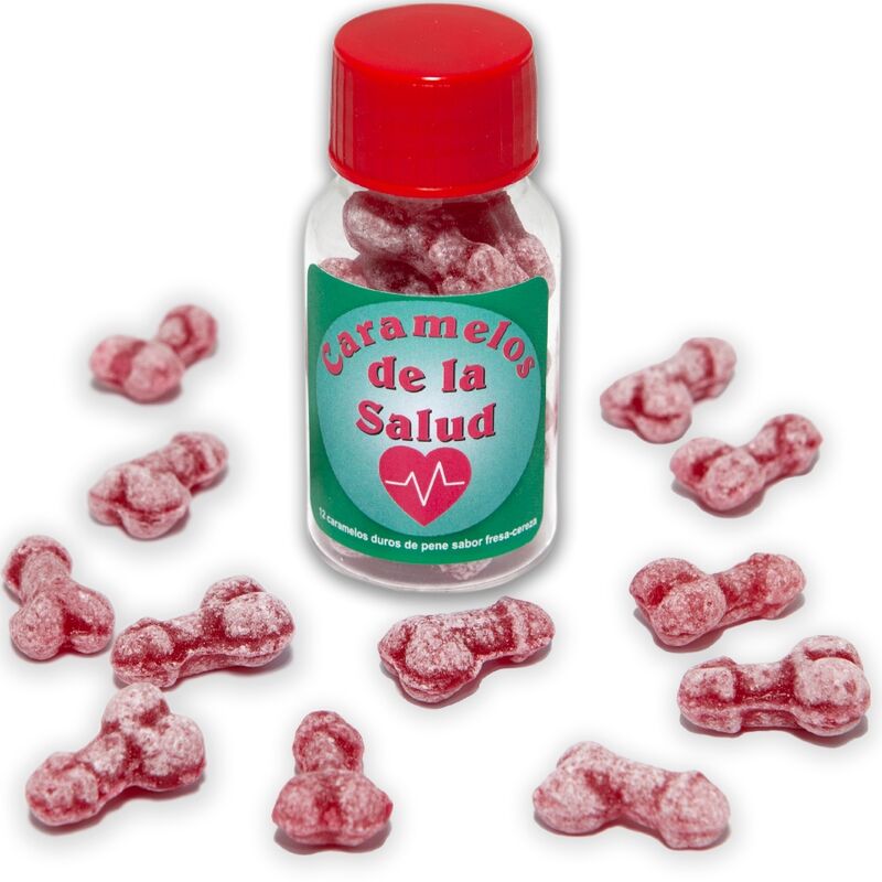 Spicy Devil - 12 aardbeien/kersen penisvormige gezondheidssnoepjes