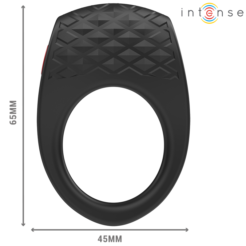 INTENSE - KLOVER VIBRERENDE PENISRING 10 VIBRATIES ZWART