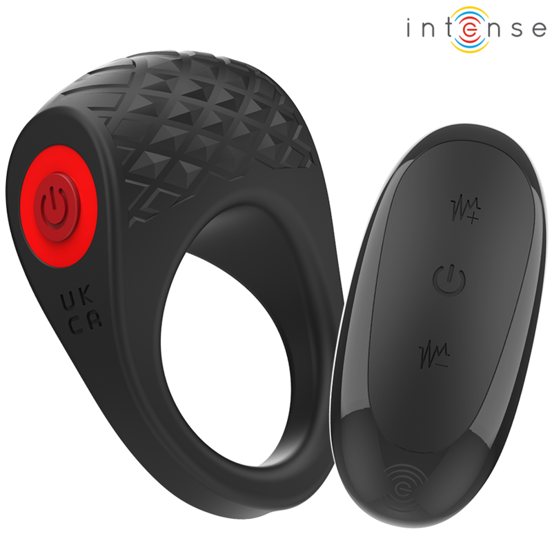 INTENSE - KLOVER VIBRERENDE PENISRING 10 VIBRATIES ZWART