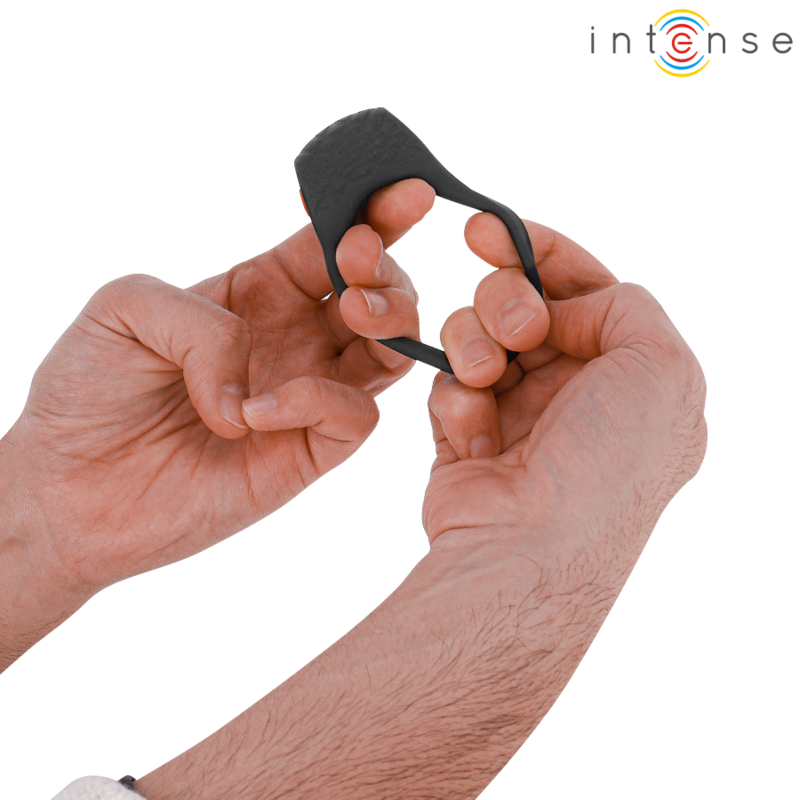 INTENSE - KLOVER VIBRERENDE PENISRING 10 VIBRATIES ZWART