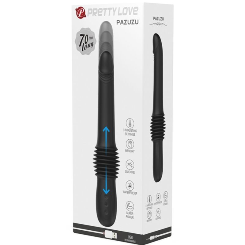 PRETTY LOVE - PAZUZU VIBRATOR 3 DRUKSTANDEN ZWART