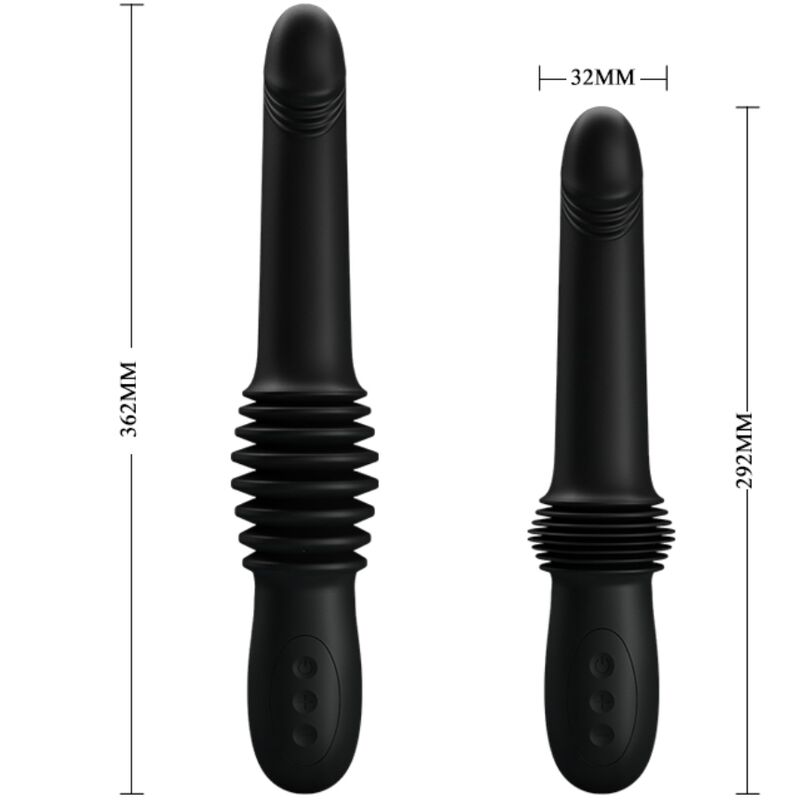 PRETTY LOVE - PAZUZU VIBRATOR 3 DRUKSTANDEN ZWART