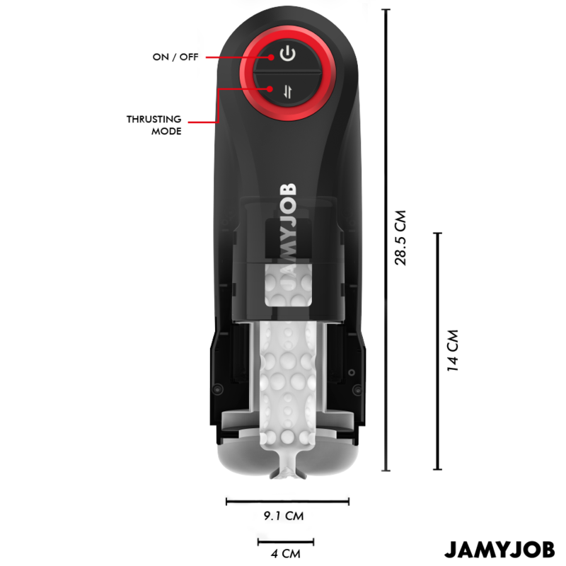 JAMYJOB - GRAVITY AUTOMATISCHE VAGINALE MASTURBATOR MET 5 DRUKSTANDEN EN GELUIDSEFFECTEN