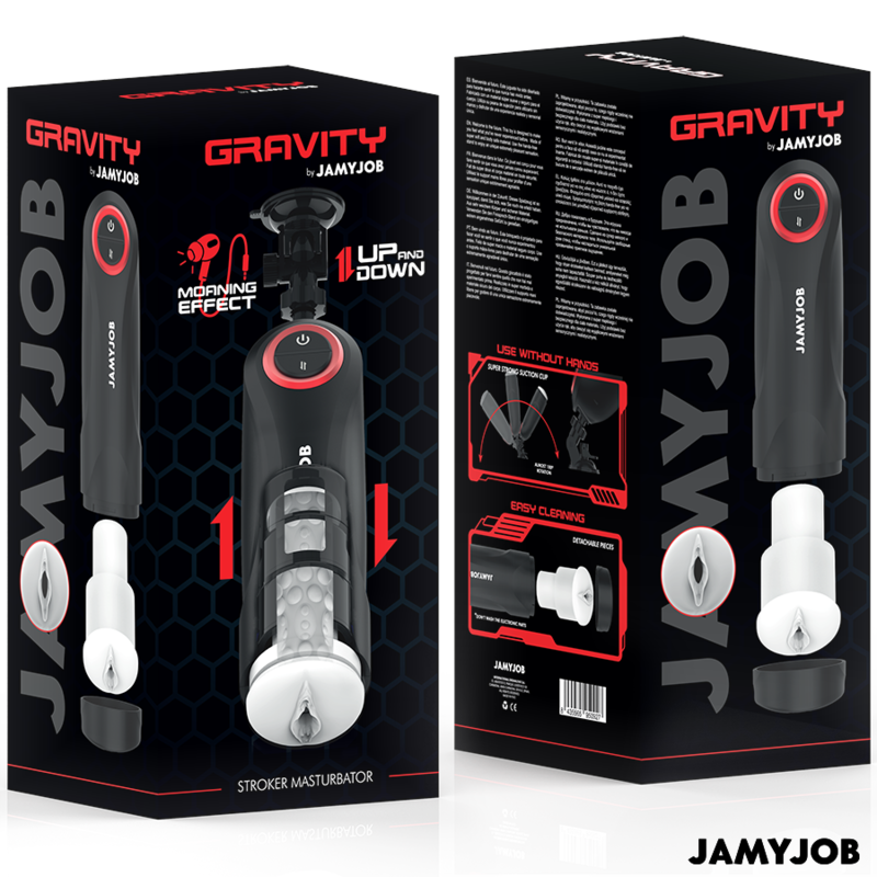 JAMYJOB - GRAVITY AUTOMATISCHE VAGINALE MASTURBATOR MET 5 DRUKSTANDEN EN GELUIDSEFFECTEN