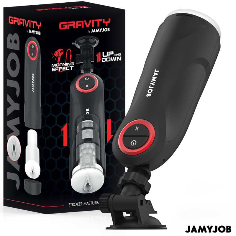 JAMYJOB - GRAVITY AUTOMATISCHE VAGINALE MASTURBATOR MET 5 DRUKSTANDEN EN GELUIDSEFFECTEN