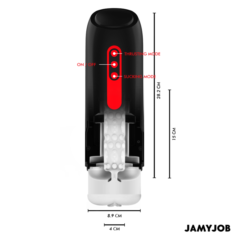 JAMYJOB - PHANTOM AUTOMATISCHE VAGINALE MASTURBATOR 5 MODI STIMULERENDE GOLVEN EN DUWEN