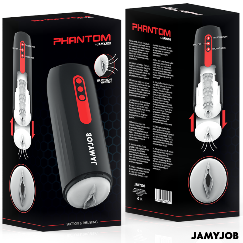 JAMYJOB - PHANTOM AUTOMATISCHE VAGINALE MASTURBATOR 5 MODI STIMULERENDE GOLVEN EN DUWEN