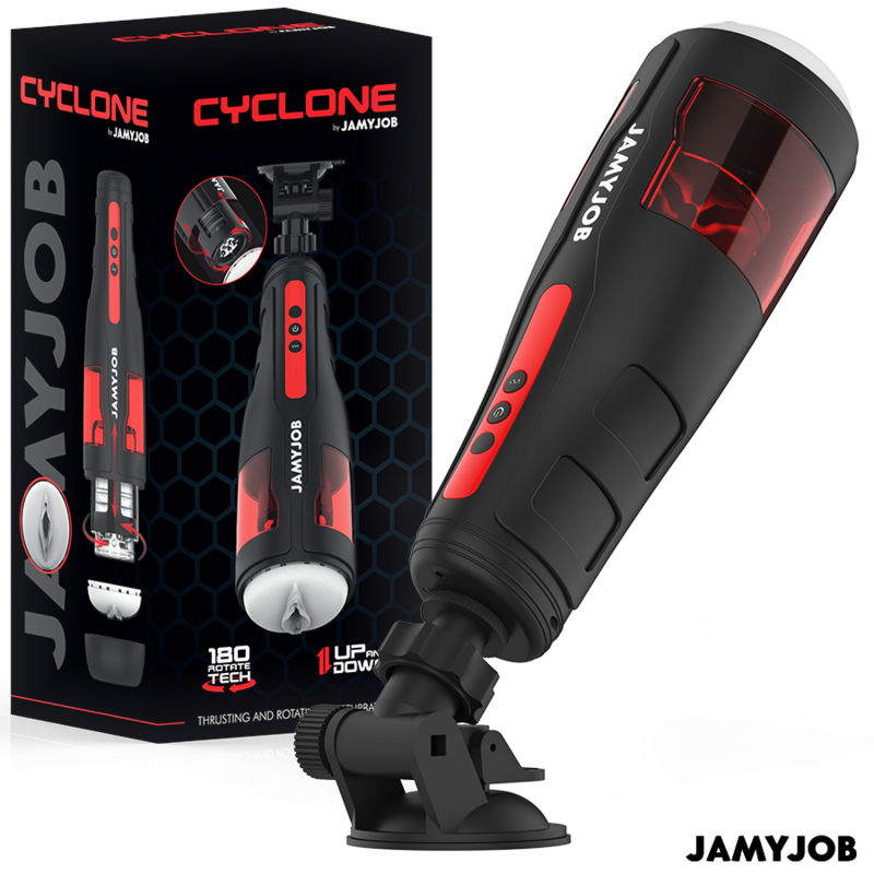 JAMYJOB - CYCLONE AUTOMATISCHE VAGINALE MASTURBATOR 10 MODI ROTATIE EN DUWEN