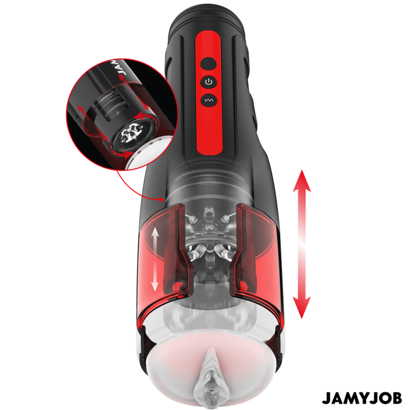 JAMYJOB - CYCLONE AUTOMATISCHE VAGINALE MASTURBATOR 10 MODI ROTATIE EN DUWEN