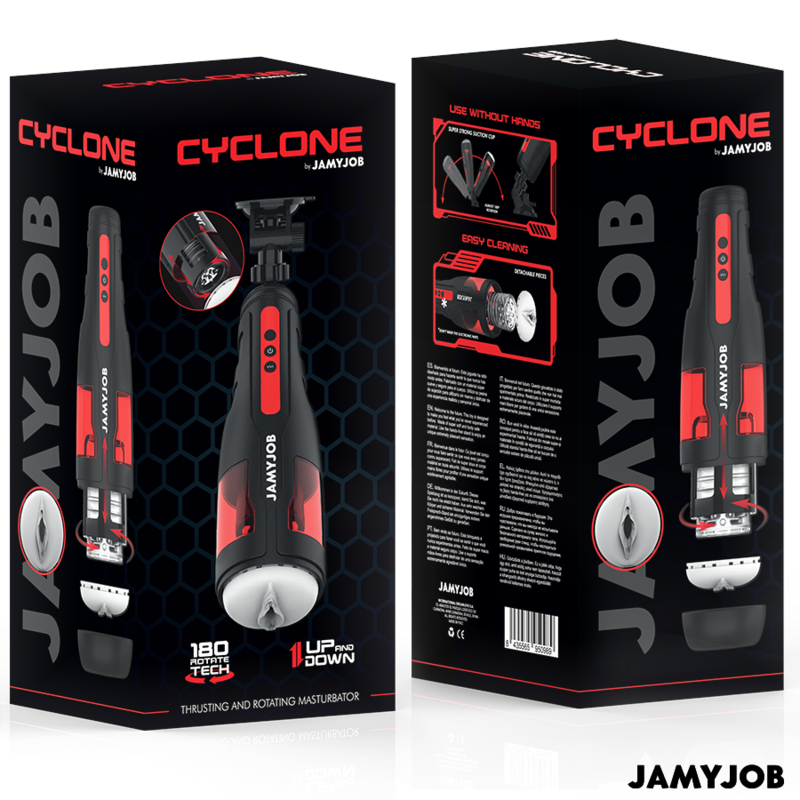 JAMYJOB - CYCLONE AUTOMATISCHE VAGINALE MASTURBATOR 10 MODI ROTATIE EN DUWEN