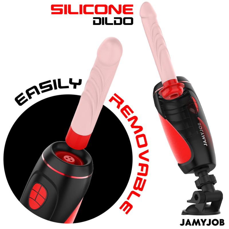 JAMYJOB - PYSTON BASE AUTOMATISCHE MASTURBATOR MET AFSTANDSBEDIENING DILDO