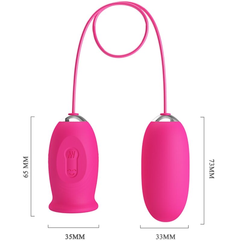 PRETTY LOVE - DAISY VIBREREND EI + ROZE CLITORALE STIMULERENDE TONG