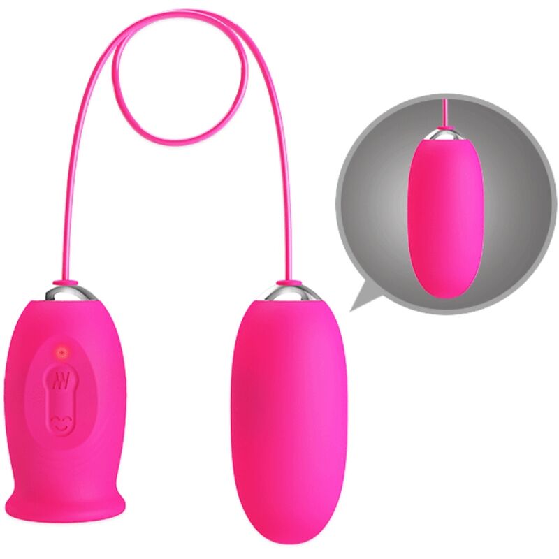PRETTY LOVE - DAISY VIBREREND EI + ROZE CLITORALE STIMULERENDE TONG