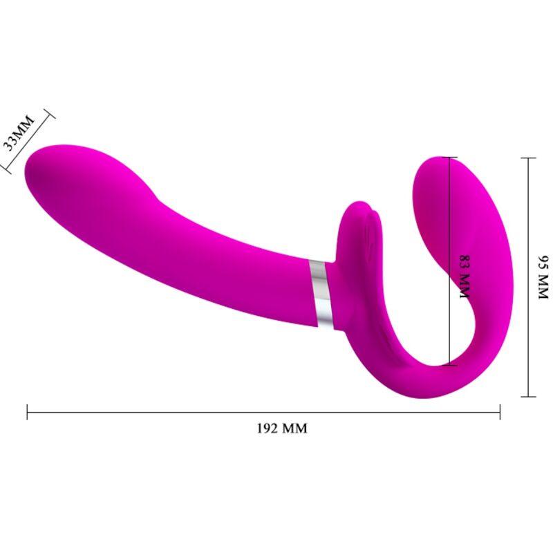 PRETTY LOVE - VALERIE DUBBELE STRAP-ON VIBRATOR 12 VIBRATIES PAARS