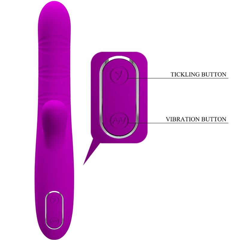 PRETTY LOVE - ANGELIQUE MULTIFUNCTIONELE VIBRATOR + CLITORALE STIMULATOR PAARS