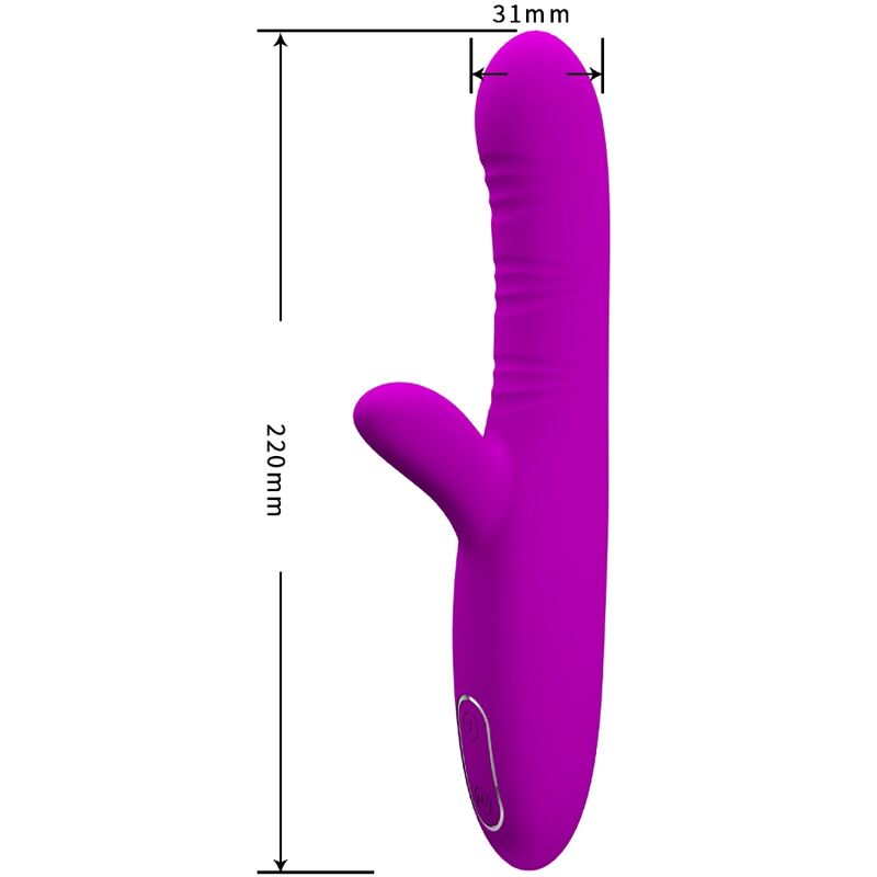 PRETTY LOVE - ANGELIQUE MULTIFUNCTIONELE VIBRATOR + CLITORALE STIMULATOR PAARS