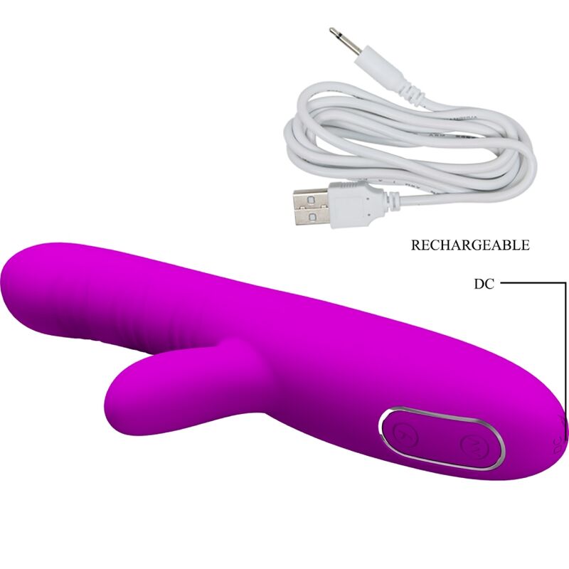 PRETTY LOVE - ANGELIQUE MULTIFUNCTIONELE VIBRATOR + CLITORALE STIMULATOR PAARS