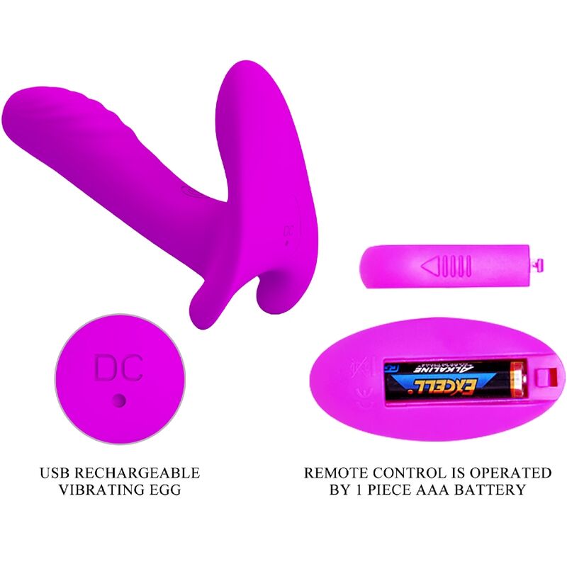 PRETTY LOVE - MASSAGER &amp; VIBRATOR 12 VIBRATIES AFSTANDSBEDIENING PAARS