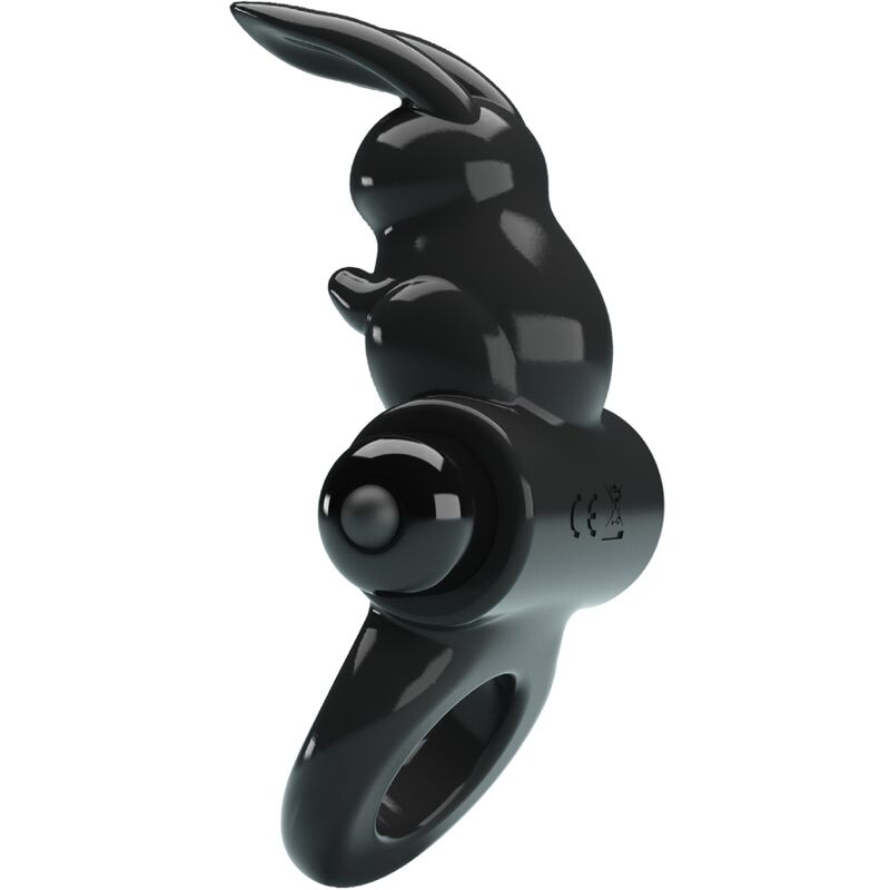 PRETTY LOVE - SPANNENDE RING KONIJN VIBRERENDE RING 10 VIBRATIES ZWART