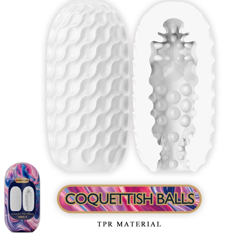PRETTY LOVE - VENUS X 15 WITTE SILICONEN MANNELIJKE MASTURBATORS