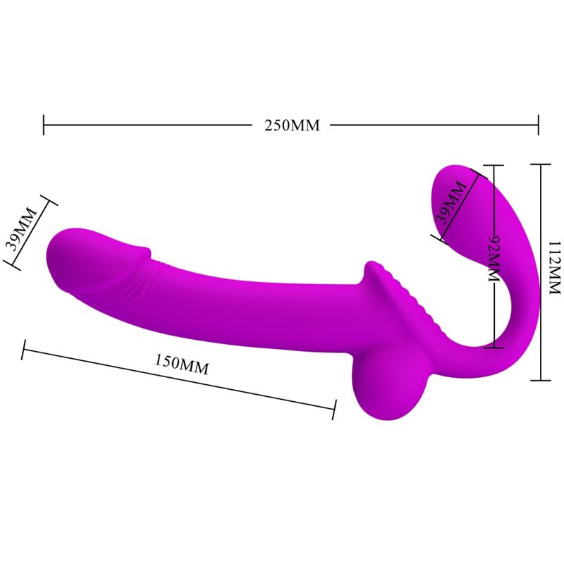 PRETTY LOVE - KELPIE DUBBELE PAARSE STRAP-ON STIMULATOR