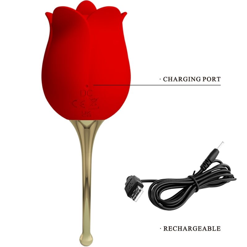 PRETTY LOVE - ROSE LOVER ROZE CLITORALE STIMULERENDE TOOL 12 VIBRATIES ROOD
