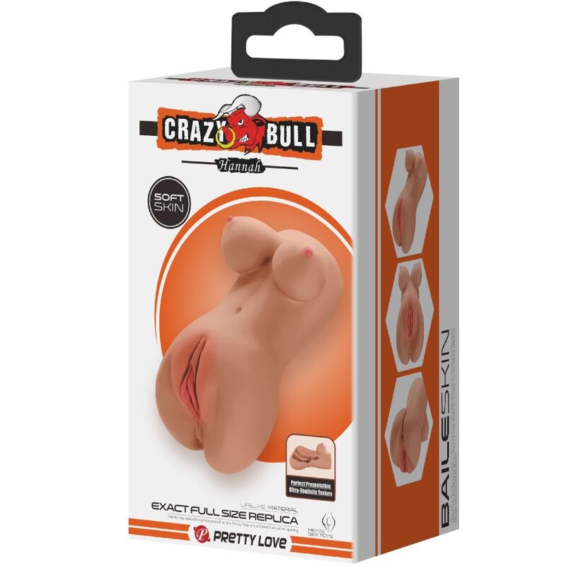 CRAZY BULL - HANNAH DUBBELE MASTURBATOR VAGINA &amp; ANUS REALISTISCHE MULATO