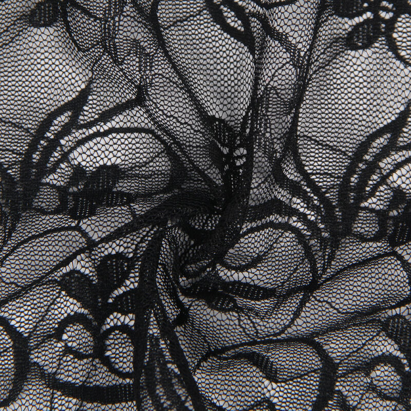 SUBBLIME - 954185 KANTEN BABYDOLL MET VERSTELBARE BANDJES ZWART S/M