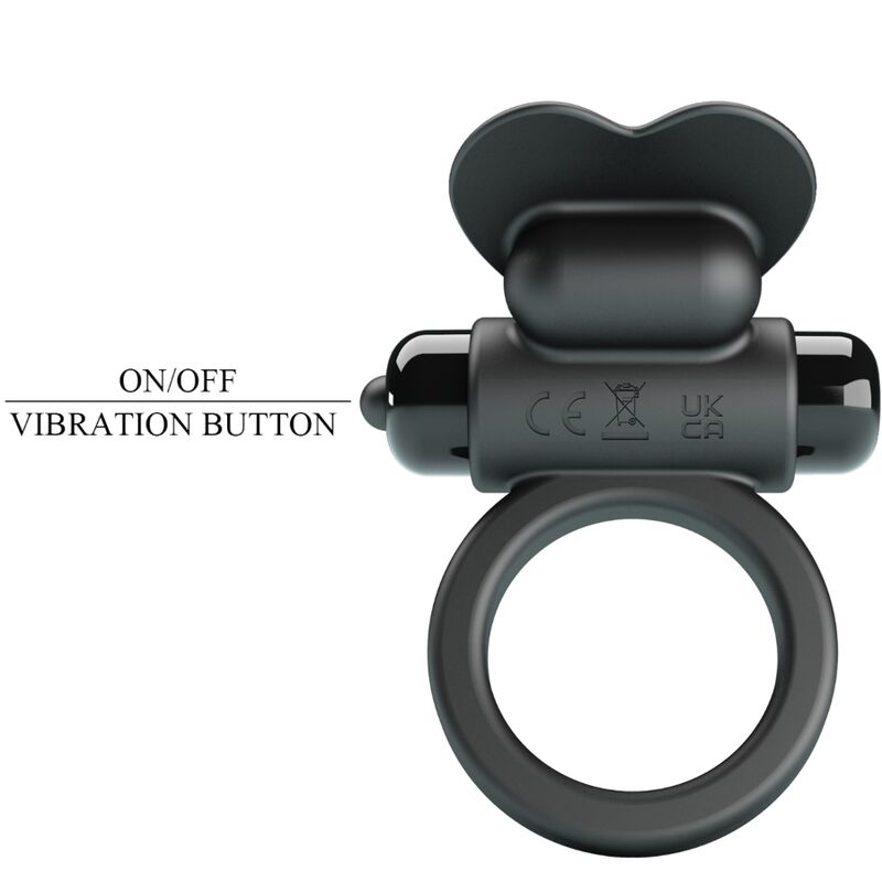 PRETTY LOVE - DEBONAIRE RABBIT VIBRATIERING 10 VIBRATIES ZWART