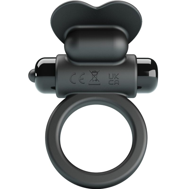 PRETTY LOVE - DEBONAIRE RABBIT VIBRATIERING 10 VIBRATIES ZWART
