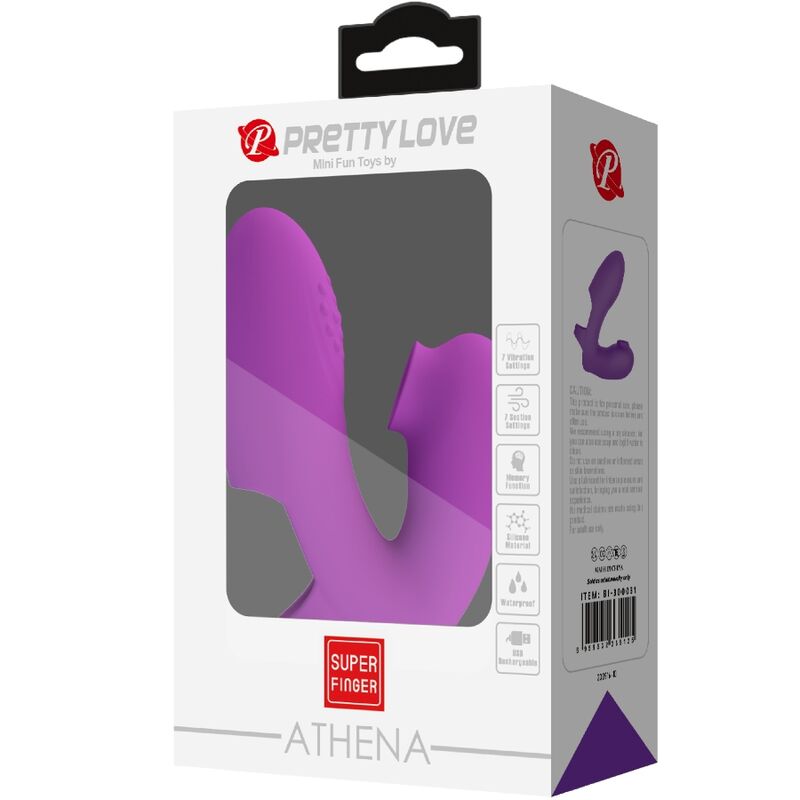 PRETTY LOVE - ATHENA VINGERVIBRATOR MET CLITORALE STIMULATOR PAARS