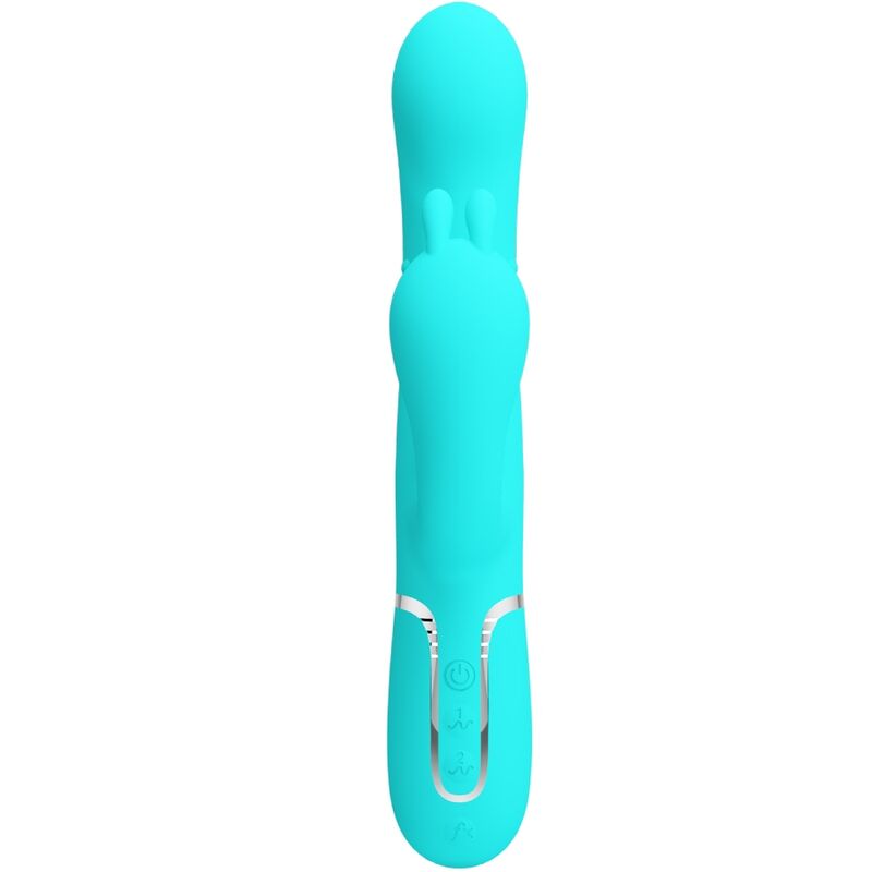 PRETTY LOVE - CAMMY TRIPLE RABBIT MULTIFUNCTIONELE VIBRATOR 4 IN 1 BLAUW